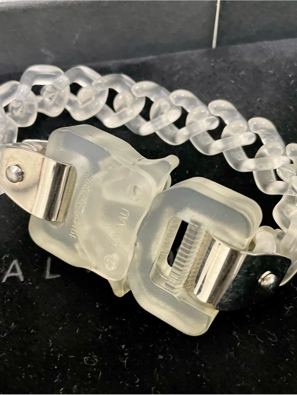 ALYX 1017 9SM Clear/Translucent Bracelet Buckle with Metal Clasp Rare